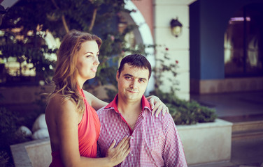 Obraz premium posing enamored couple