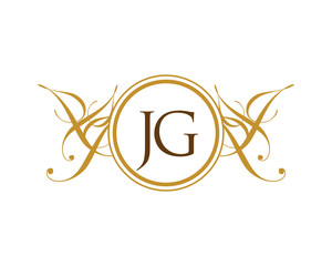 JG Luxury ornament initial Logo