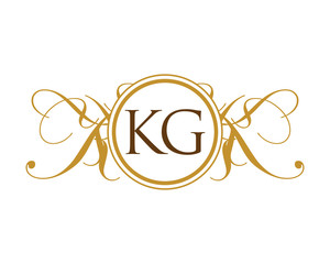 KG Luxury ornament initial Logo