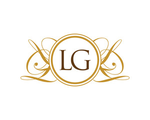 Obraz premium LG Luxury ornament initial Logo