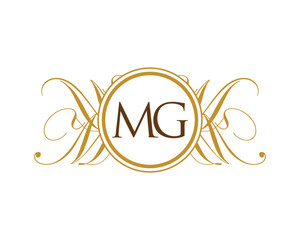 MG Luxury ornament initial Logo