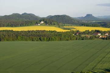 Fototapeta premium Mesa Lilienstein in Saxon Switzerland near to Dresden, Germany.