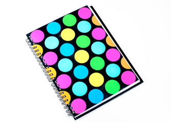 Polka Dot Diary on the white background