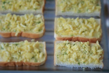 Bread garlic with butter