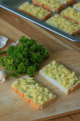 Bread garlic with butter
