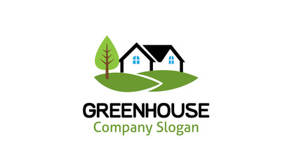Green House Design Illustration