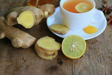 hot tea with ginger