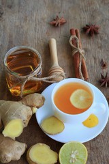 hot tea with ginger