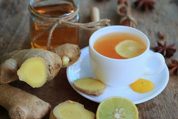 hot tea with ginger