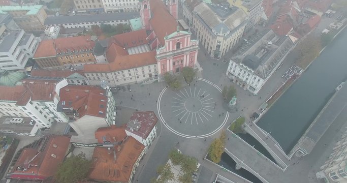 Aerial view of Ljubljana