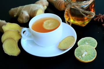 hot tea with ginger