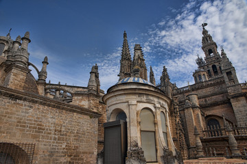 Fototapeta na wymiar Cubiertas de la catedral de Sevilla