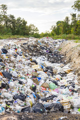 Waste at a landfill site - garbage crisis