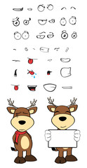 Obraz premium deer cartoon emotions set in vector format very easy to edit