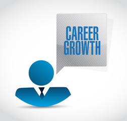 Career Growth avatar sign concept