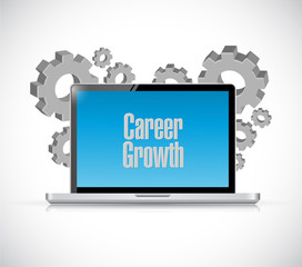 Career Growth tech computer sign concept