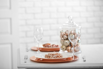 Beautiful Christmas table setting