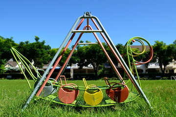 Children's playground/A colourful of children's playground equipment.
