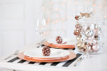 Beautiful Christmas table setting