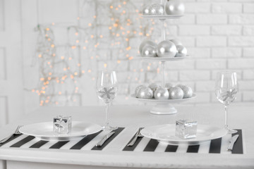 Beautiful Christmas table setting