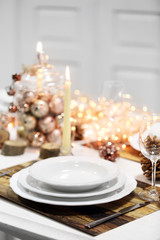Beautiful Christmas table setting