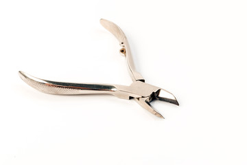 Forceps Tongs for a Manicure Isolated on a white background 