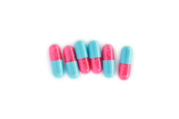 pills isolated on white background