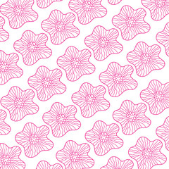 pink underwater flower background, vector illustration