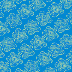 underwater flower background, vector illustration