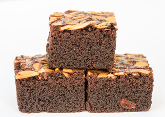 Chocolate brownies with nuts