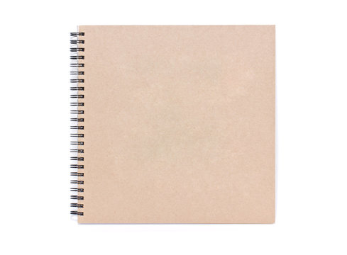 Blank notebook isolated on white.