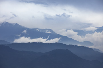 Misty morning at Kanchenjunga  range