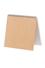 Blank notebook isolated on white.