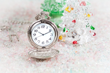 Pocket watch with Christmas theme