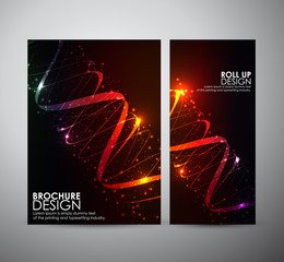 Abstract shining on brochure business design template or roll up.