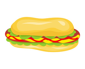 hamburger isolated illustration