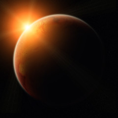 Obraz premium View of planet Mars