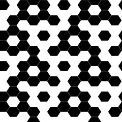 Checkered geometric hexagon background seamless pattern