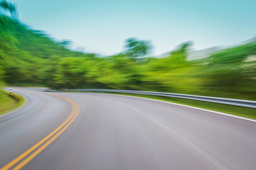 Fototapeta premium Motion blur of curve lane