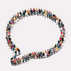 group  people shape  chat bubbles