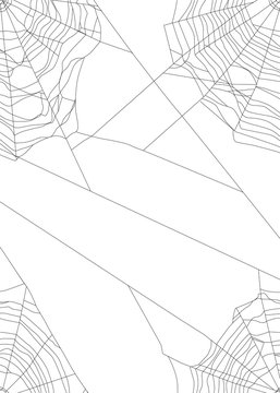 background with black spider webs in corners