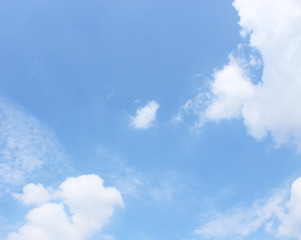 white clouds in the blue sky