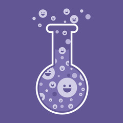 Happy laboratory symbol icon