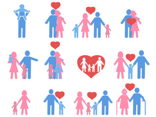 color family icons set