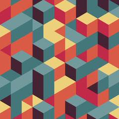 3d blocks structure background. Vector illustration.