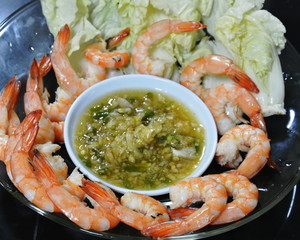 shrimp cocktail and spicy sauce