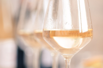 Glasses of white wine