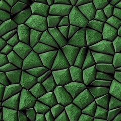 Ornamental stones of different shapes - green pattern