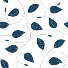 Fallling leaves in a seamless pattern