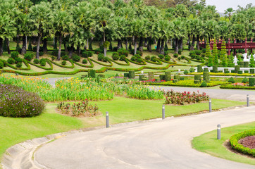 beautiful tropical garden design in Thailand